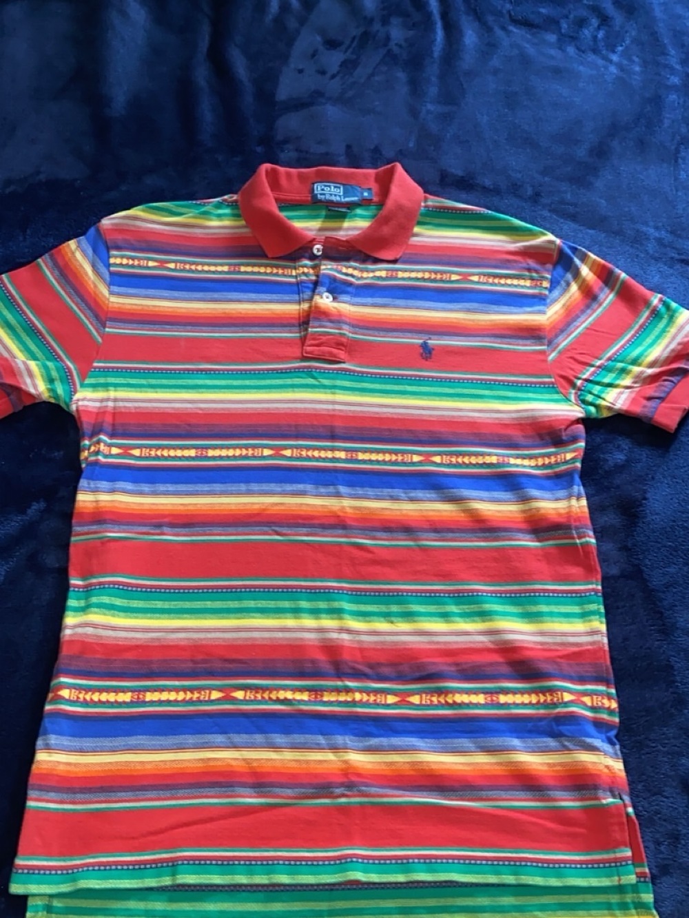 Polo by Ralph Lauren Red Multicolor Striped Polo